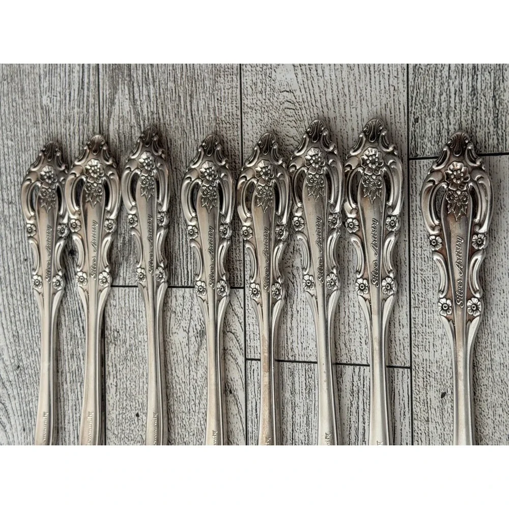 Vtg 8 ONEIDA Community ARTISTRY Dinner Forks 7-3/4